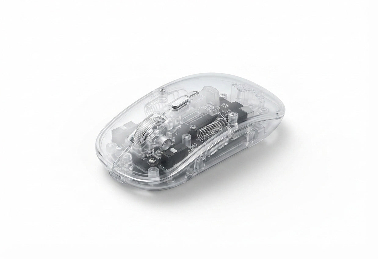 Transparent Wireless Bluetooth Mouse - Clear - Meru Trophy corporate gifting
