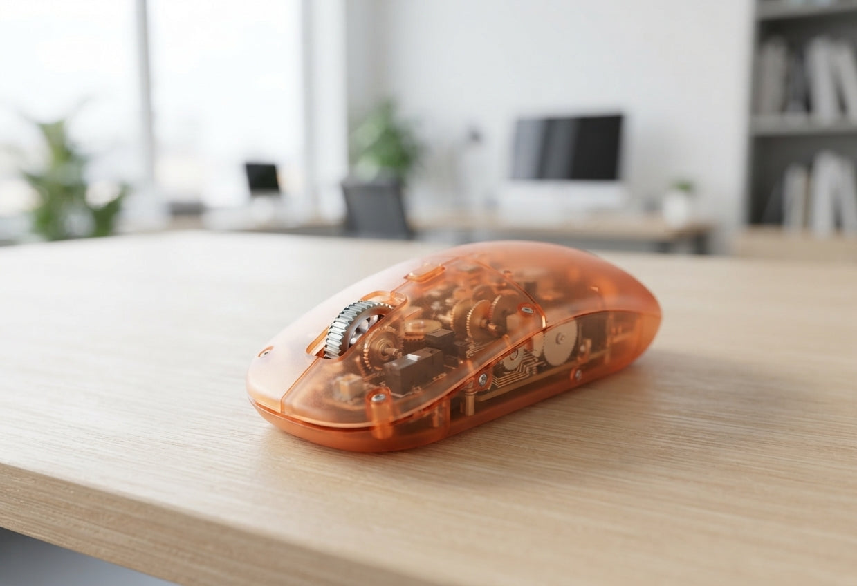 Transparent Wireless Bluetooth Mouse - lifestyle - Meru Trophy corporate gifting