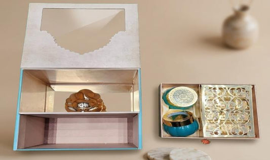 Awesome Series Jar Boxes 2-Jar Dry Fruit Gift Box (M.0114 GANESHA)