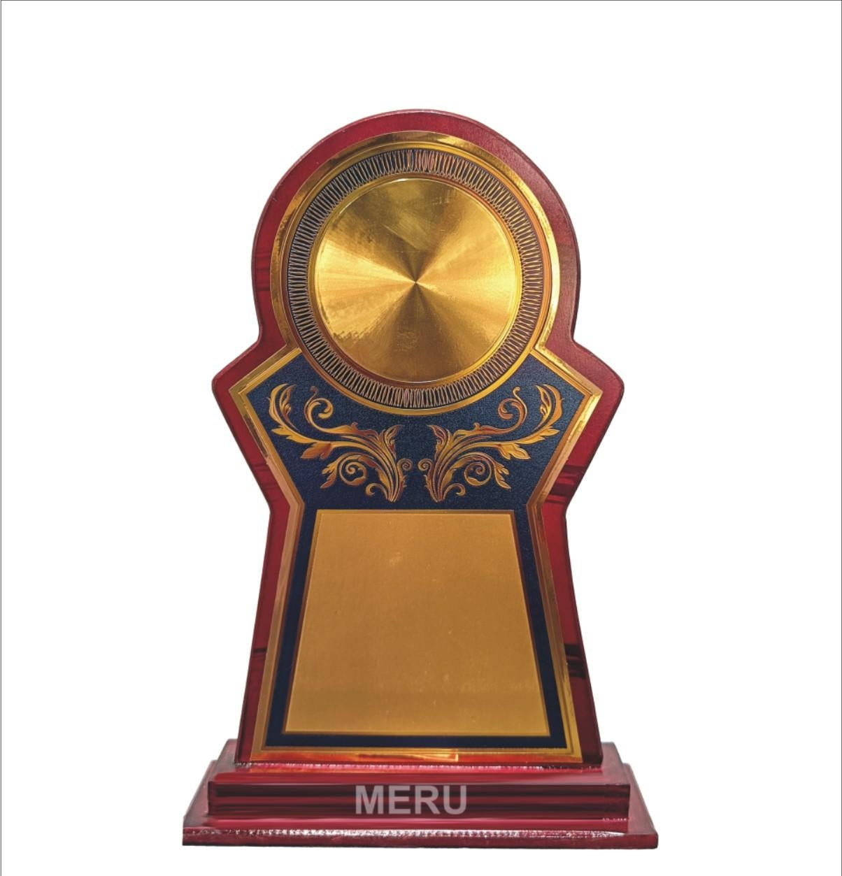 Elegant Wooden Memento Trophy 730 - A prestigious award for recognition.