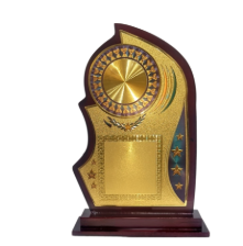Wooden Memento with Gold Accents