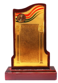 Wooden Memento with Indian Flag - Award Trophy 1734