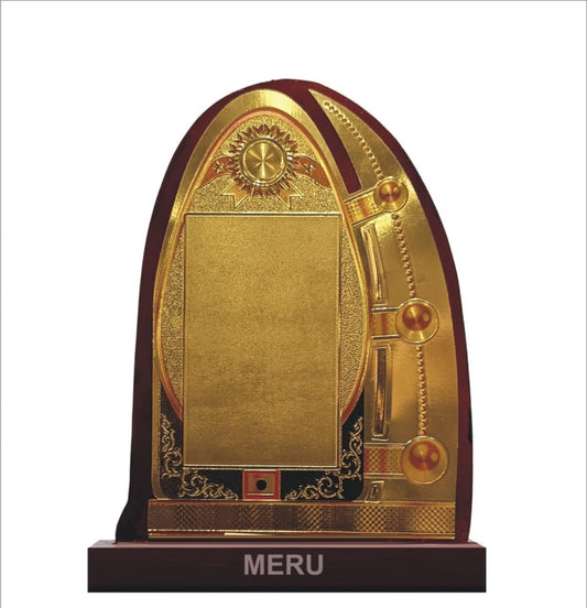 Elegant wooden memento trophy for corporate recognition awards.