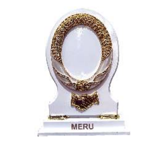 alt text: White wooden photo frame memento award trophy 3141; perfect for recognition awards.