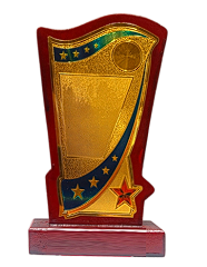Elegant wooden trophy showcasing a design perfect for employee recognition.