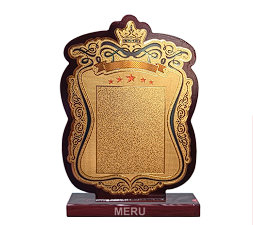 Elegant wooden trophy showcasing appreciation and recognition for outstanding achievements.